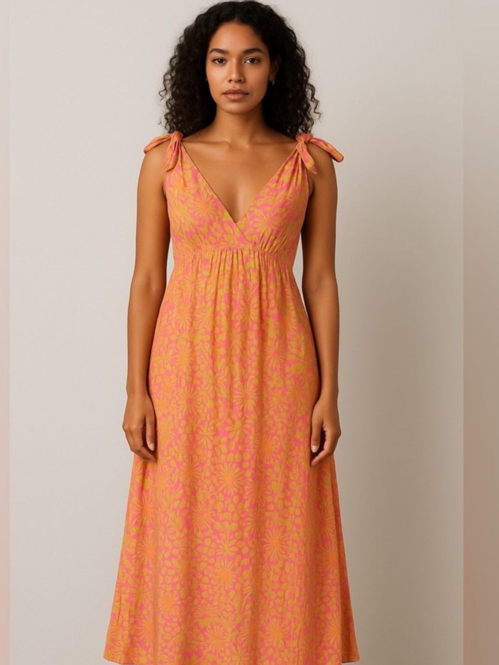 Maaji floral tie shoulder maxi dress